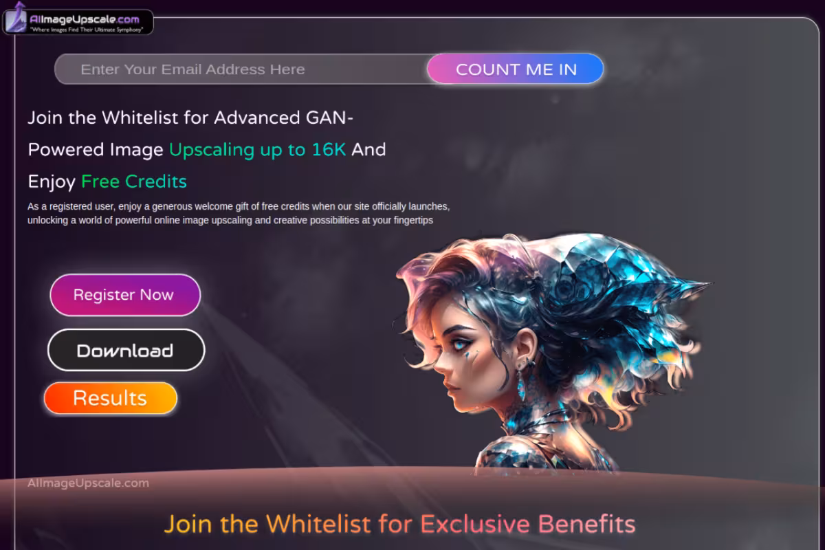AI Image Upscaler homepage screenshot