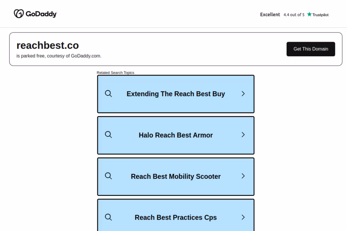 Reach Best homepage screenshot