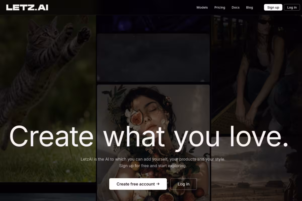 LetzAI homepage screenshot