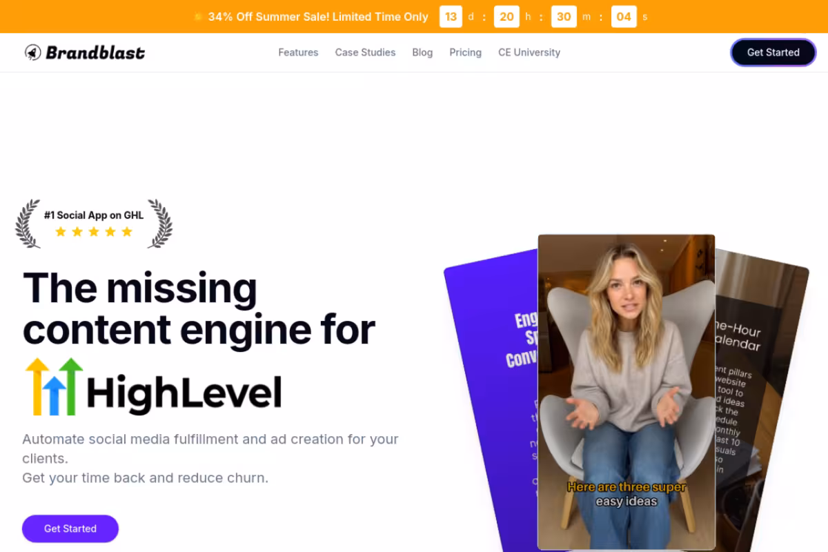Brandblast homepage screenshot
