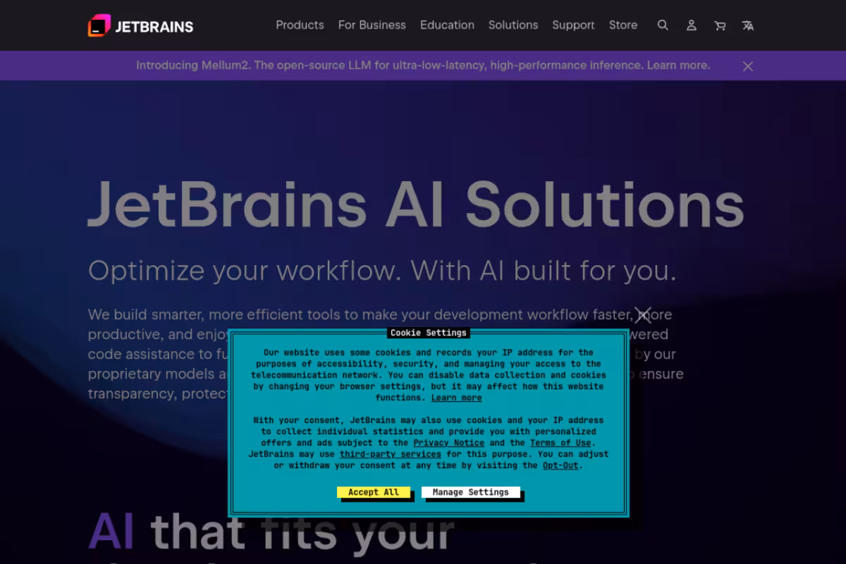 JetBrains Compose Multiplatform homepage screenshot
