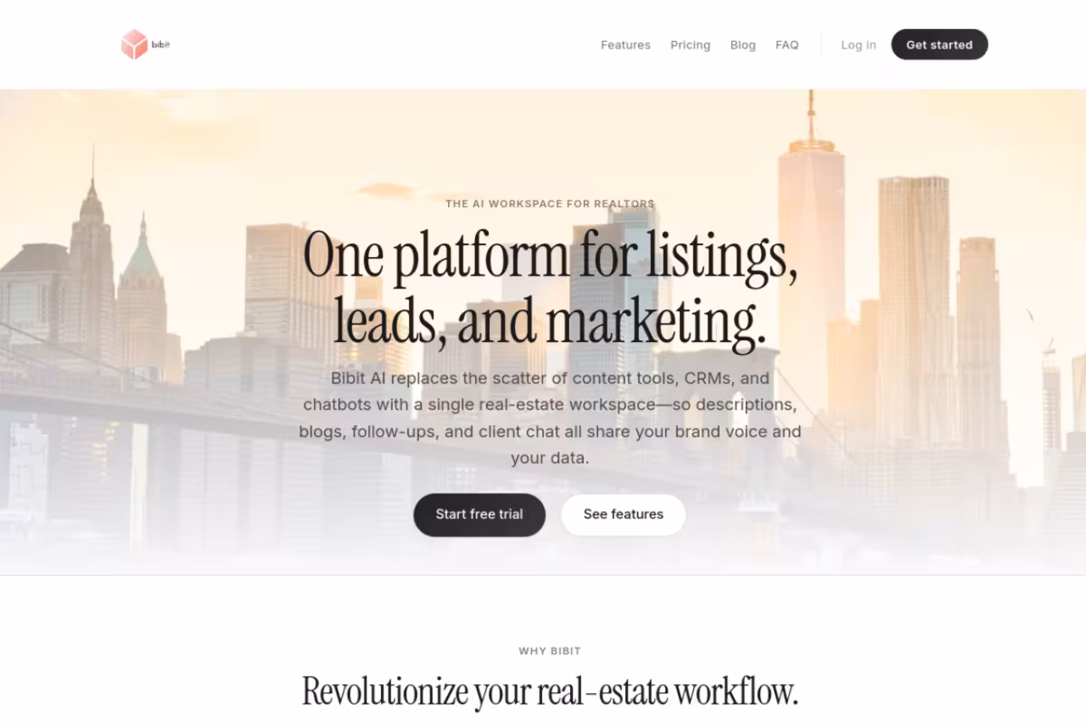 Bibit AI homepage screenshot