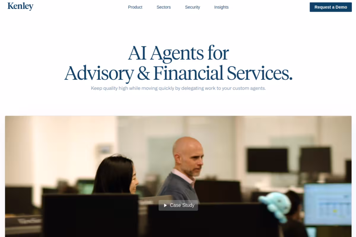 Kenley homepage screenshot