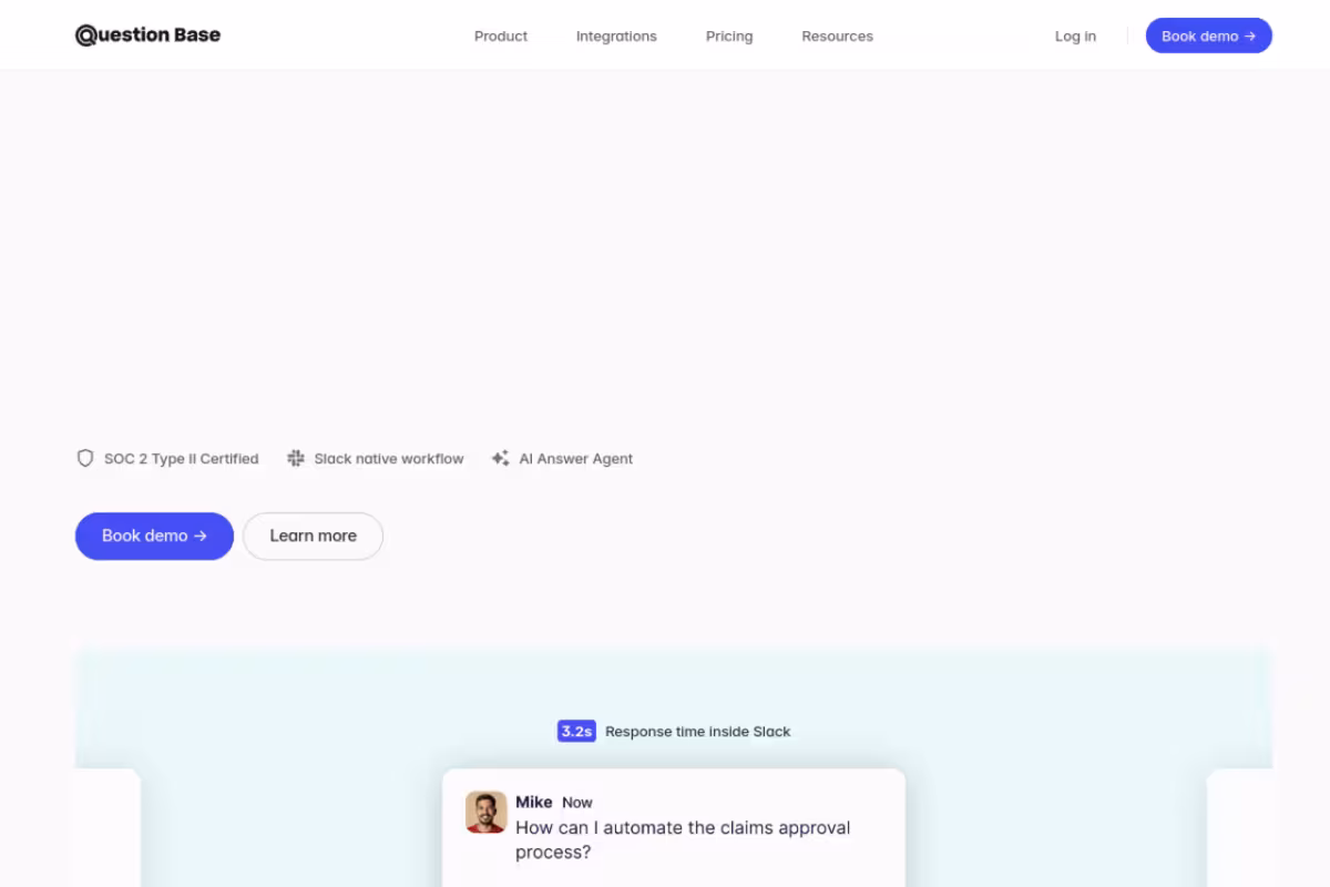 Question Base homepage screenshot