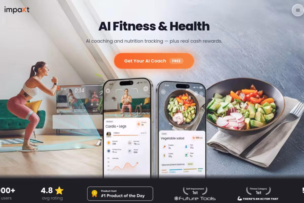 AI Fitness Coach That Sees/Talks (Impakt) homepage screenshot