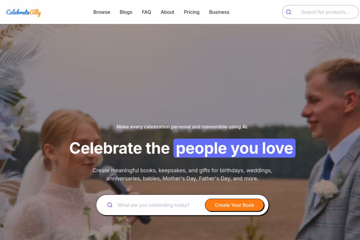 Celebrateally homepage screenshot