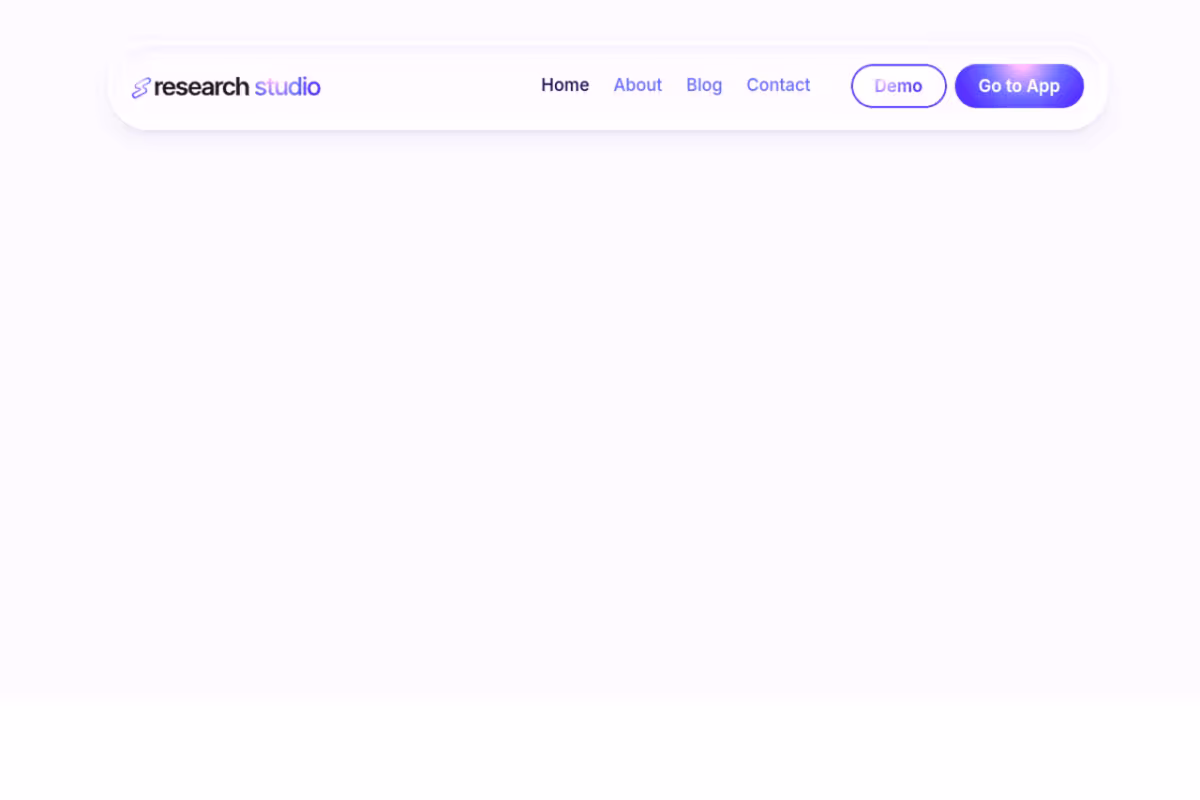 Research Studio homepage screenshot