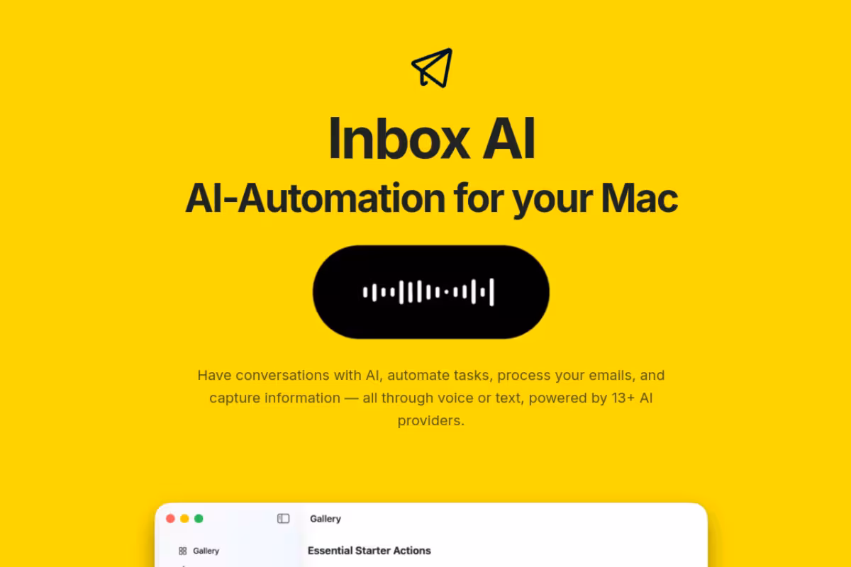Inbox AI homepage screenshot