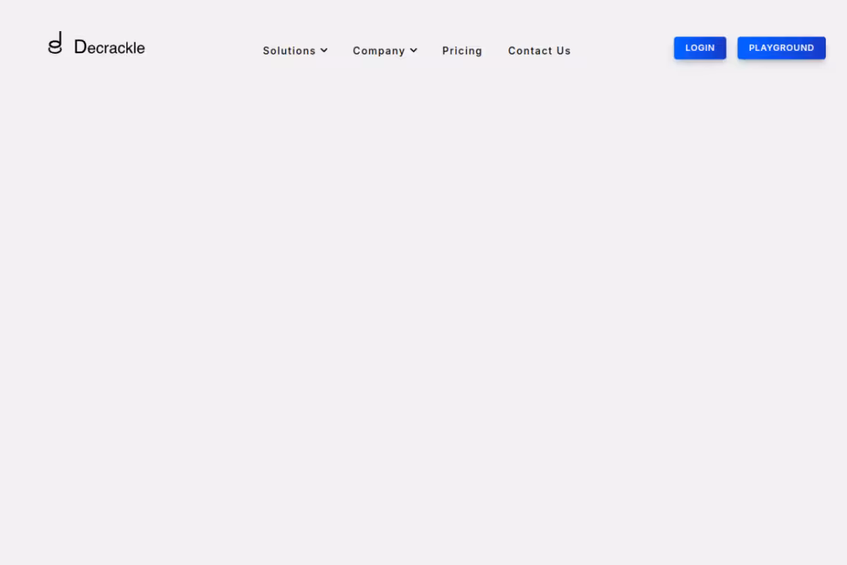 Decrackle homepage screenshot