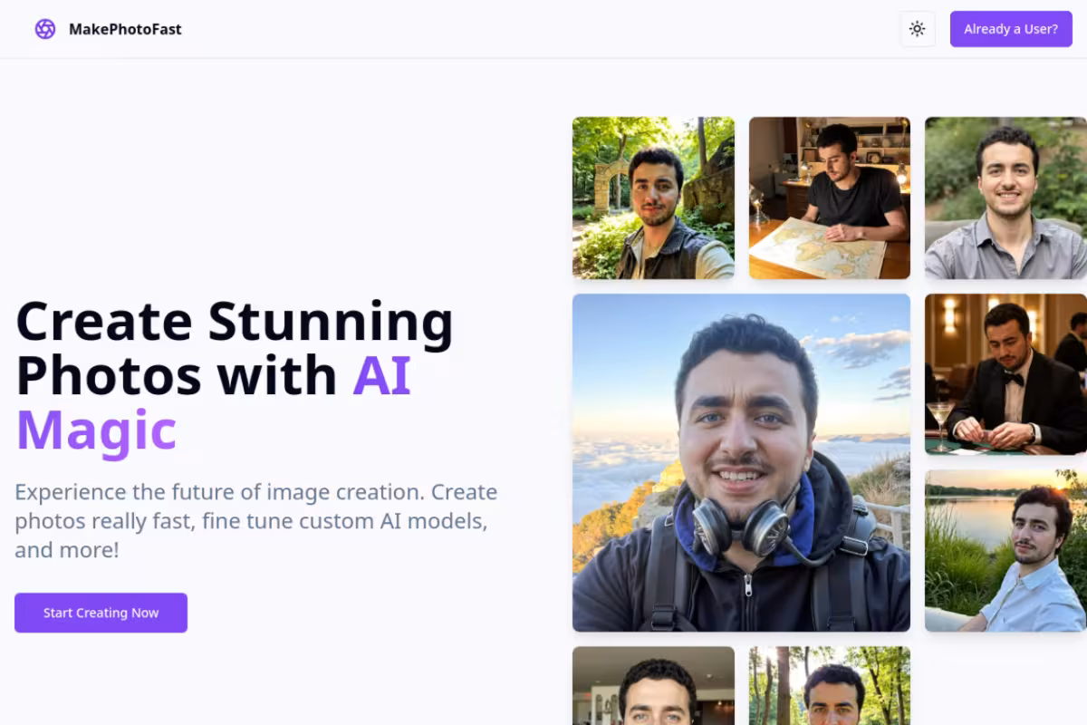 MakePhotoFast homepage screenshot