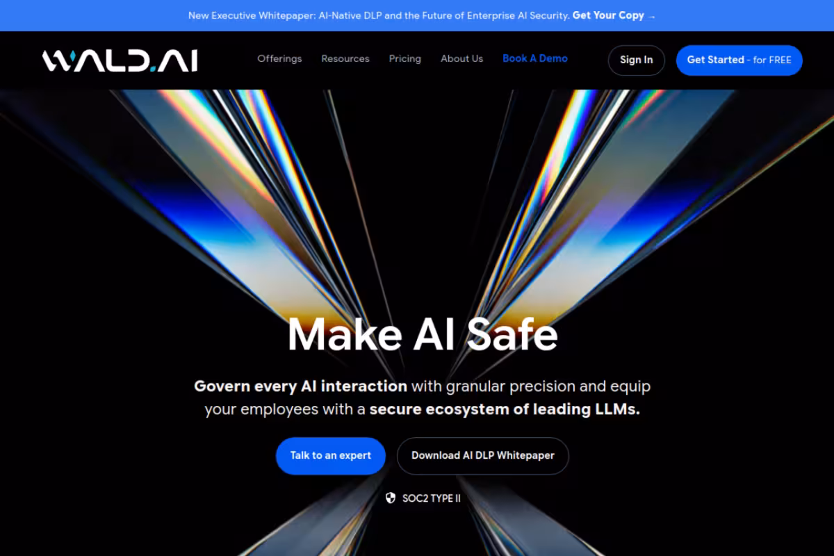 Wald homepage screenshot