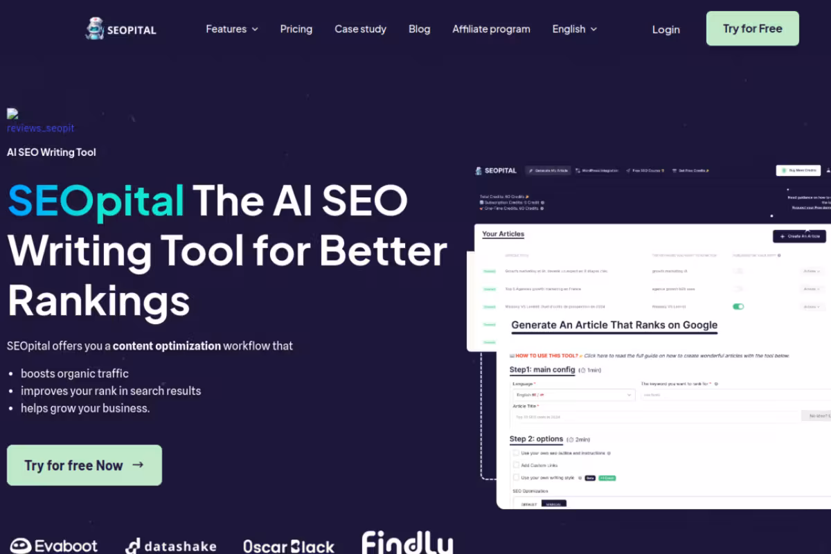 SEOpital homepage screenshot