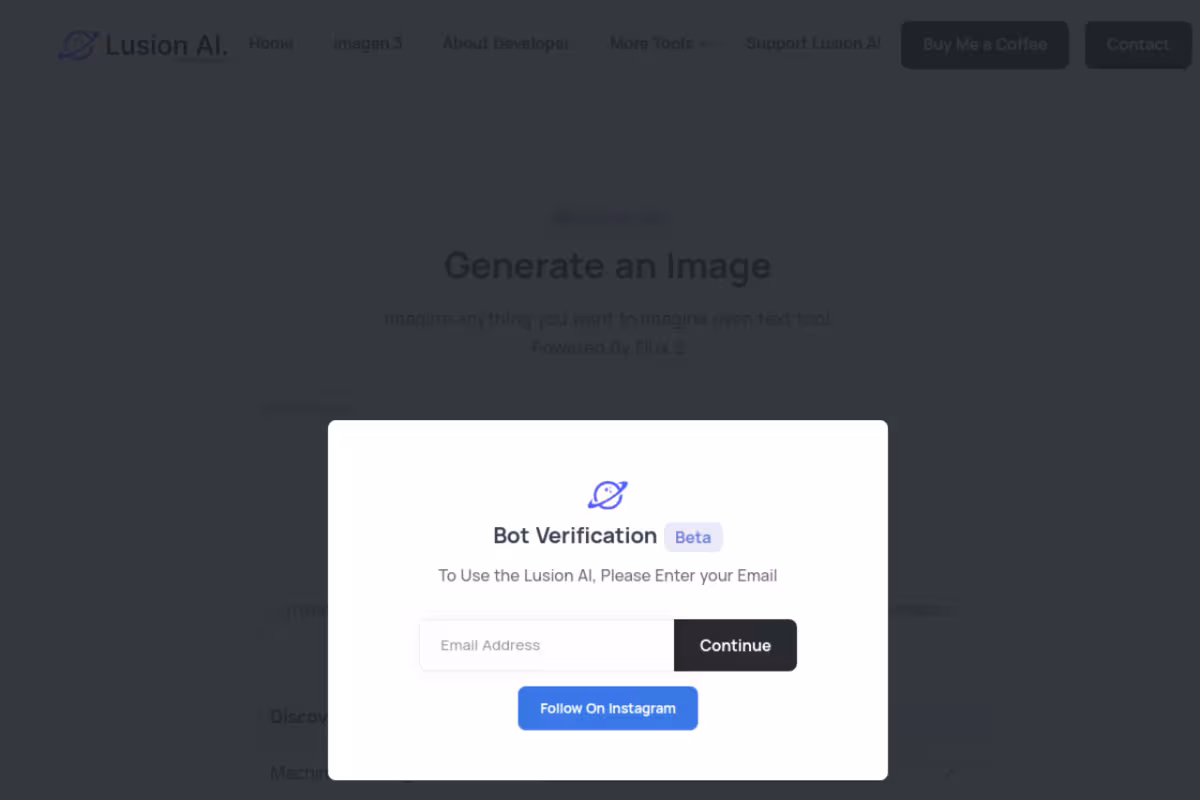 Lusion AI homepage screenshot