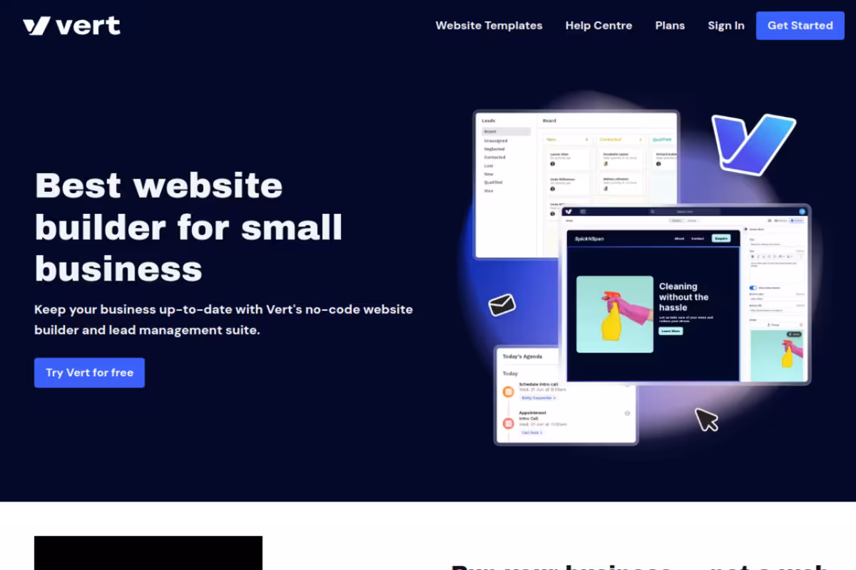 Vert Works homepage screenshot