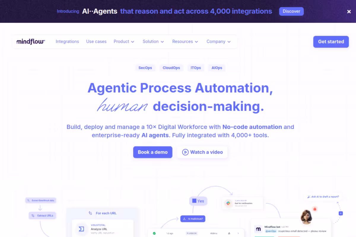 Mindflow homepage screenshot