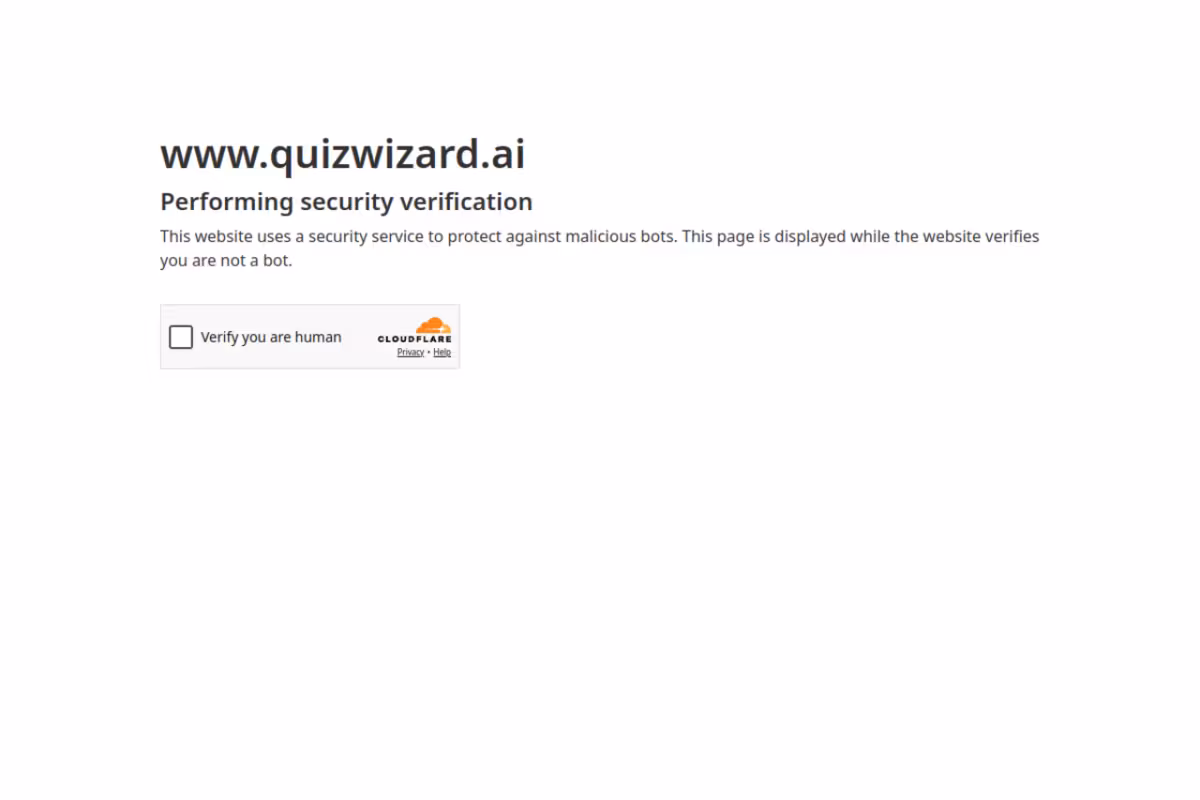 quizwizard.ai homepage screenshot