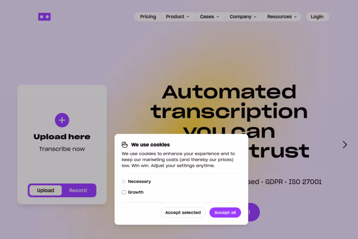 Good Tape homepage screenshot