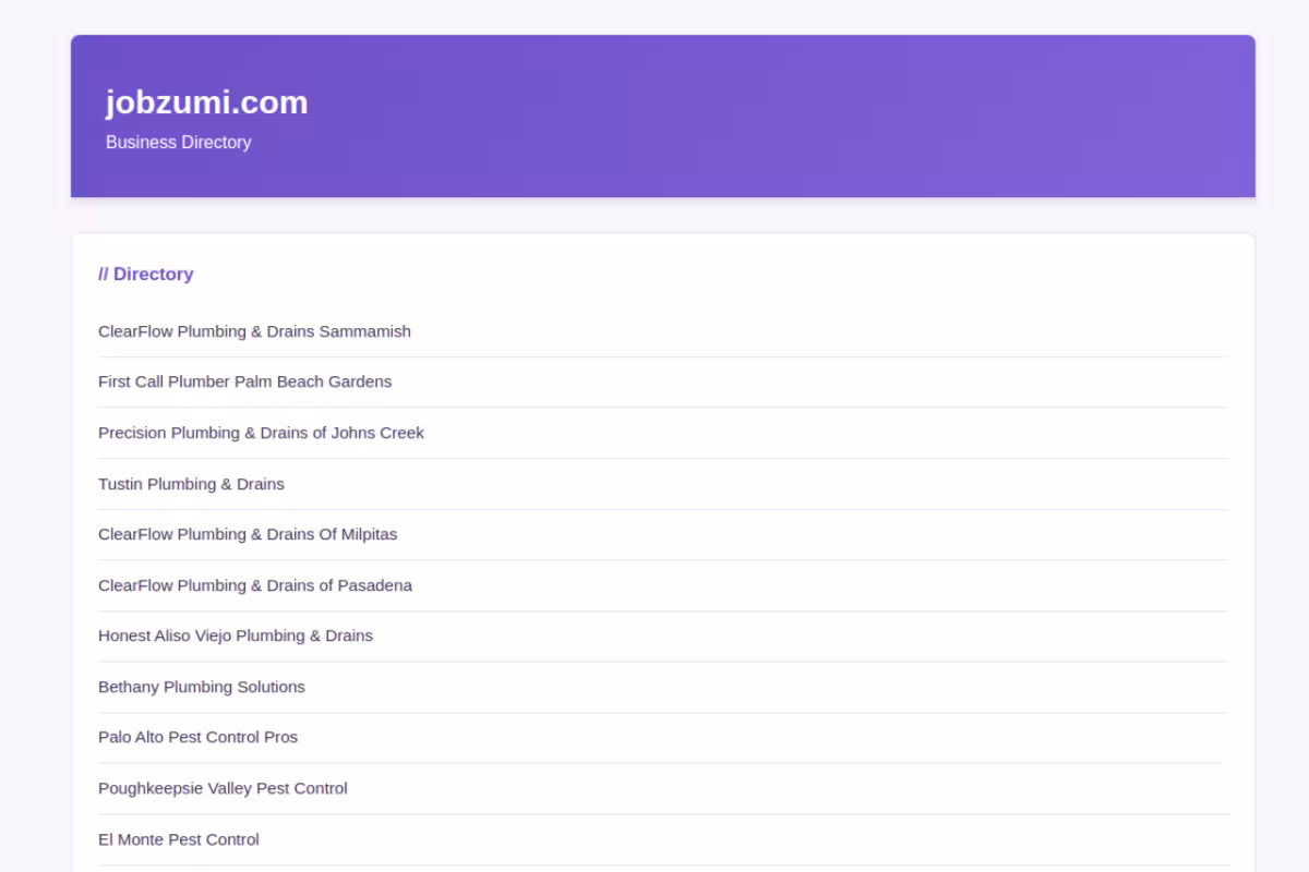 jobzumi.com homepage screenshot