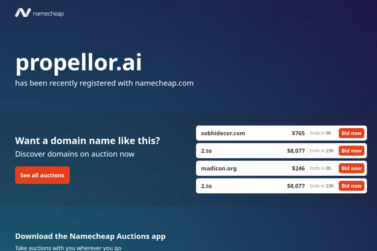 propellor.ai homepage screenshot