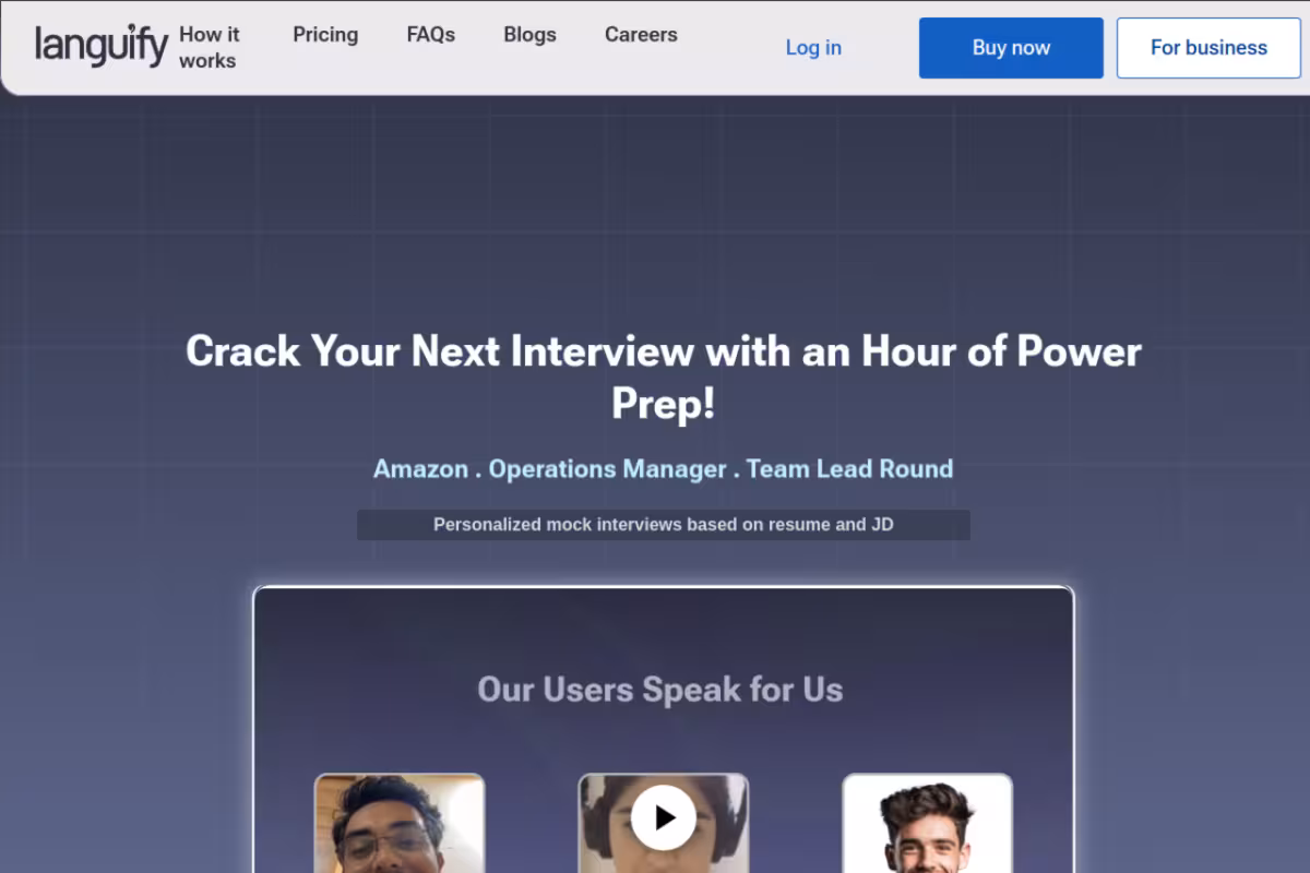 Languify homepage screenshot