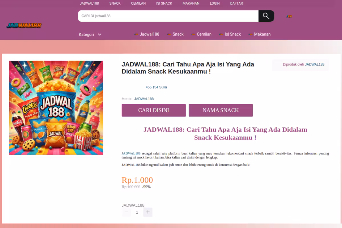 JADWAL188 homepage screenshot