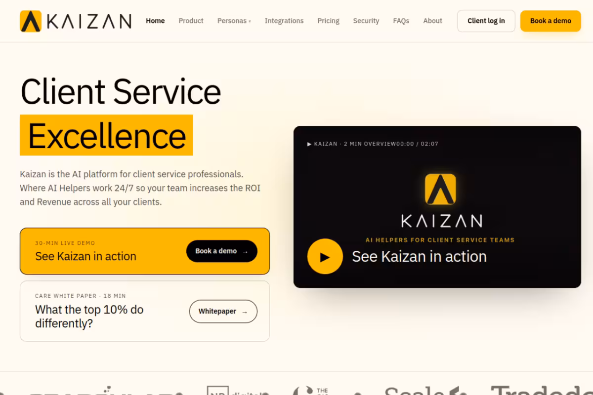 Kaizan homepage screenshot