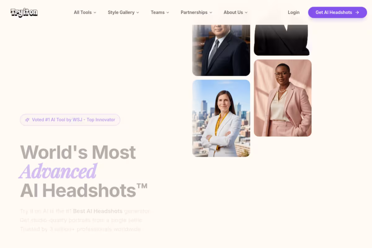 Try it on AI homepage screenshot