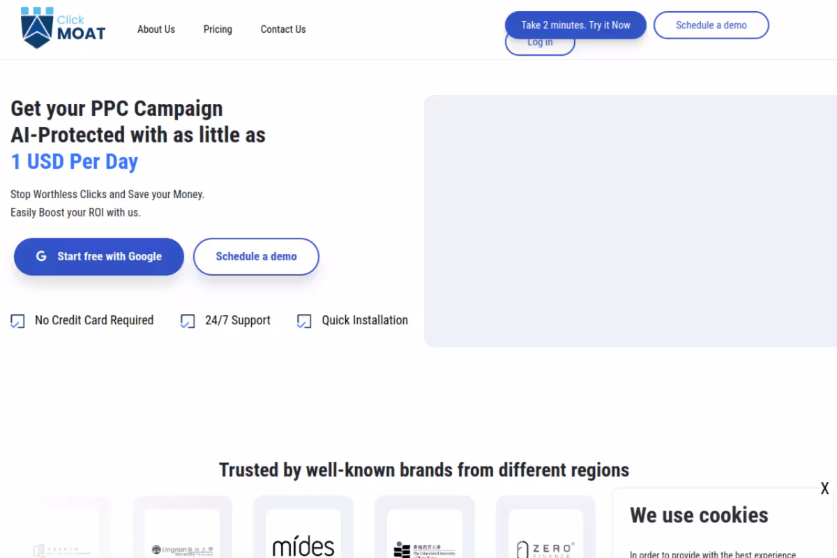 Block Bot Traffic homepage screenshot