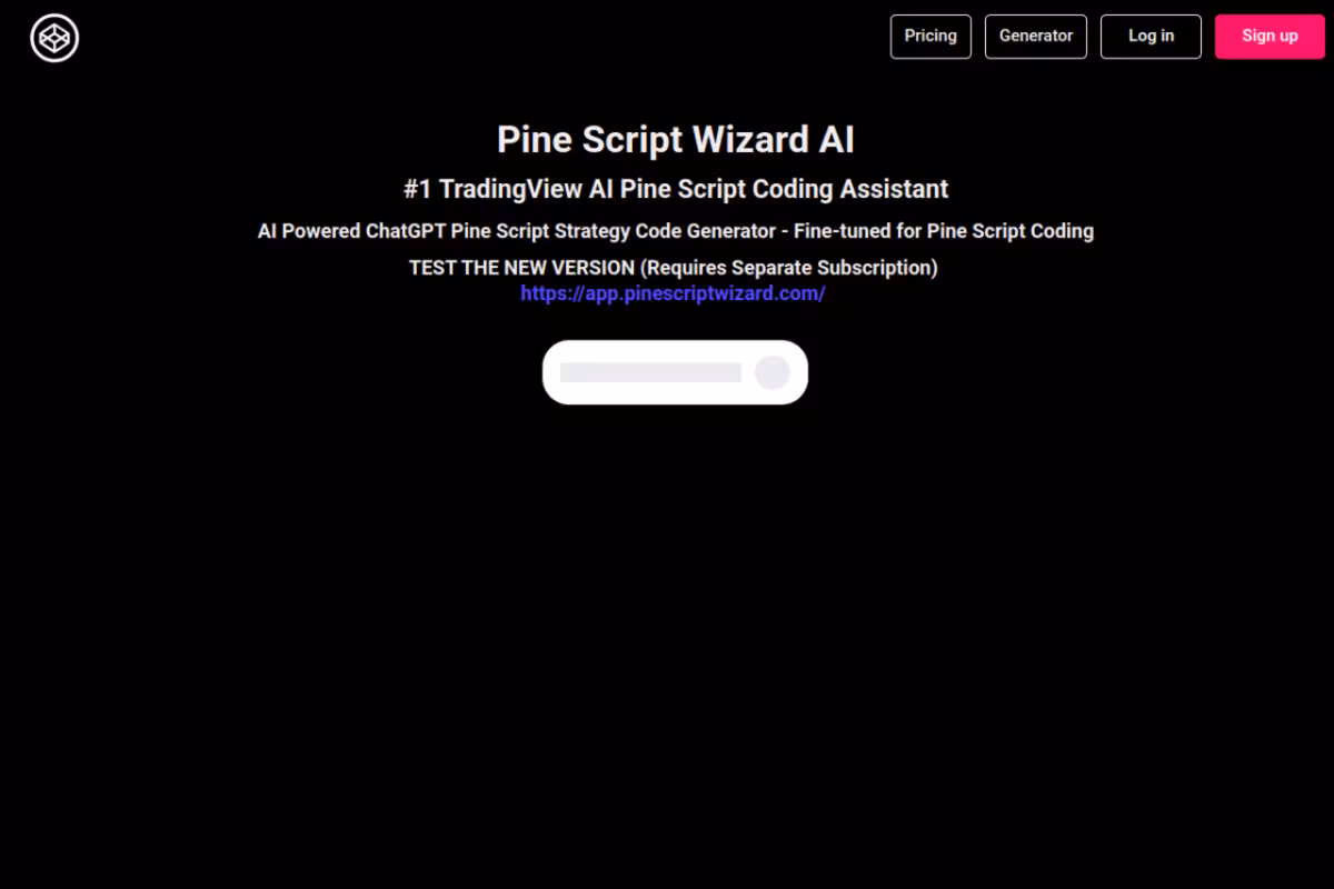 Pine Script Wizard ChatGPT homepage screenshot