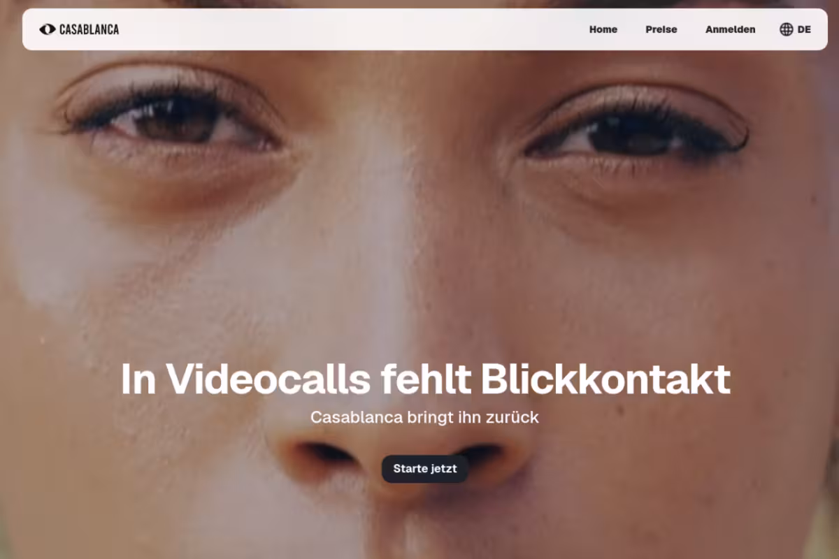 Casablanca homepage screenshot