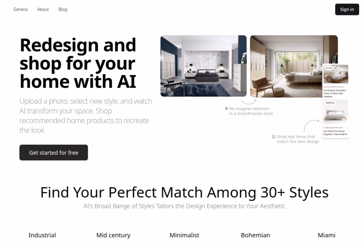 Genera.so homepage screenshot