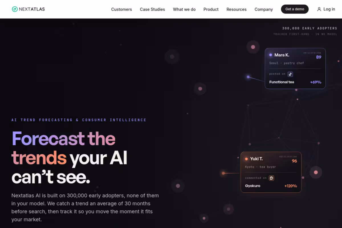 Nextatlas Generate homepage screenshot