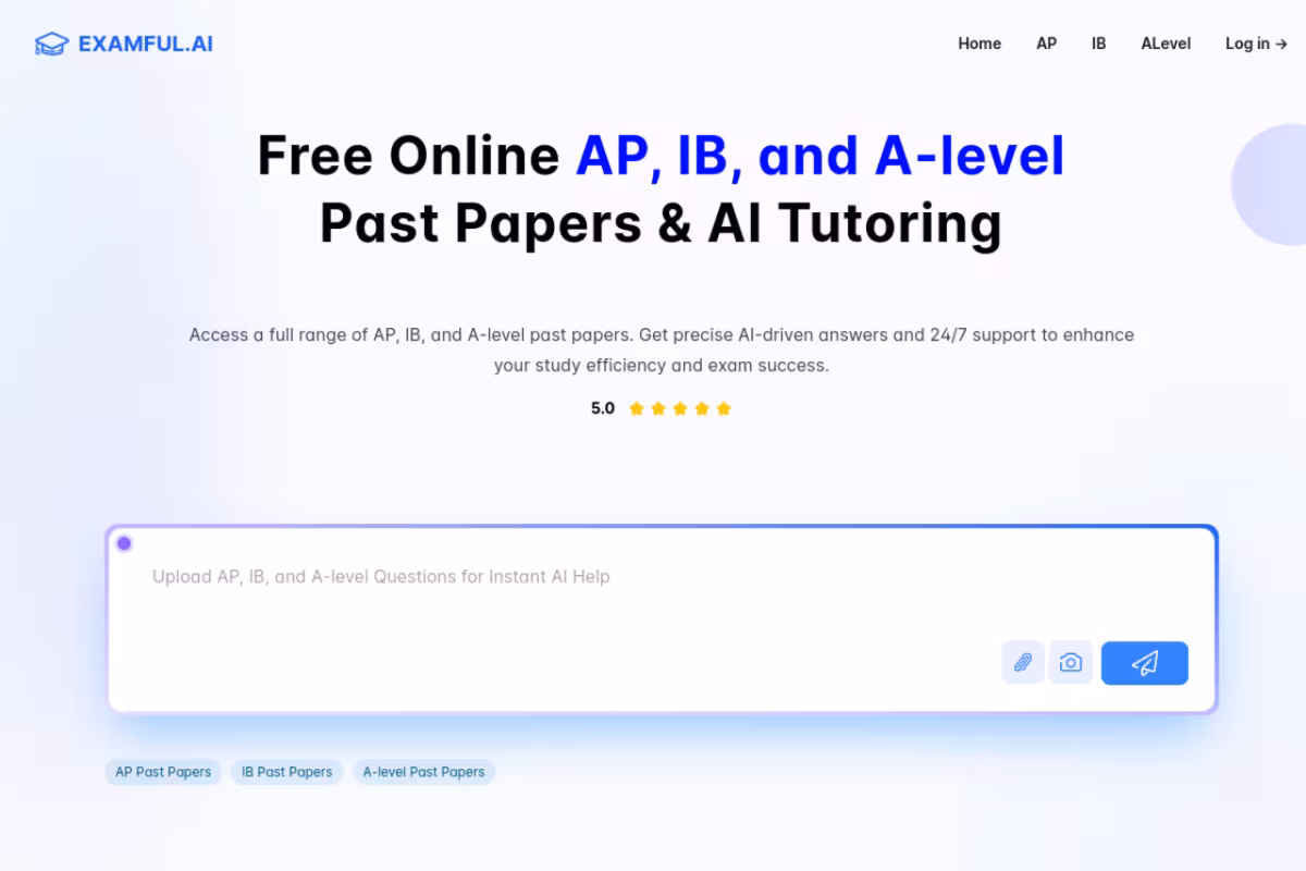 ExamFul.ai homepage screenshot