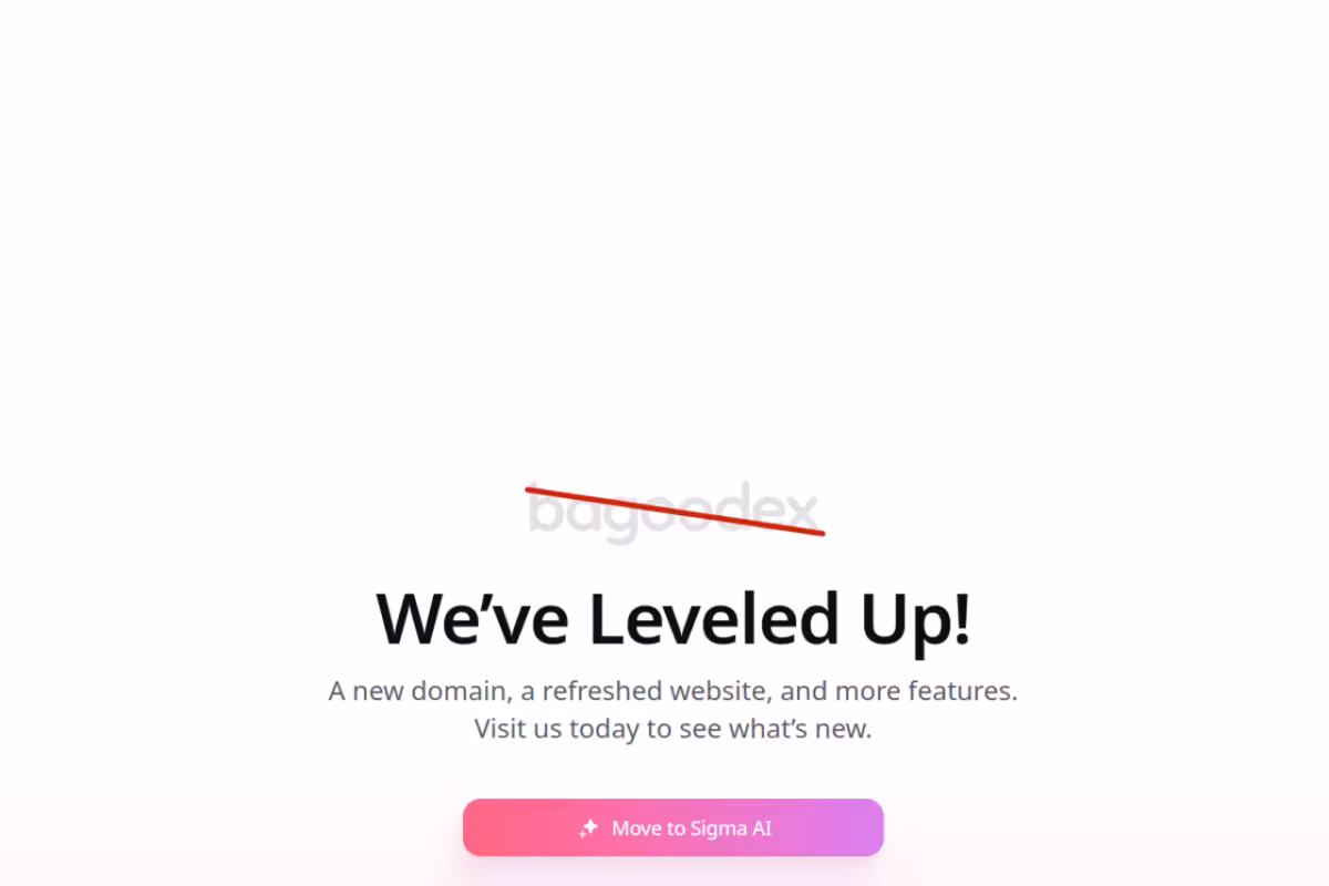 Bagoodex homepage screenshot