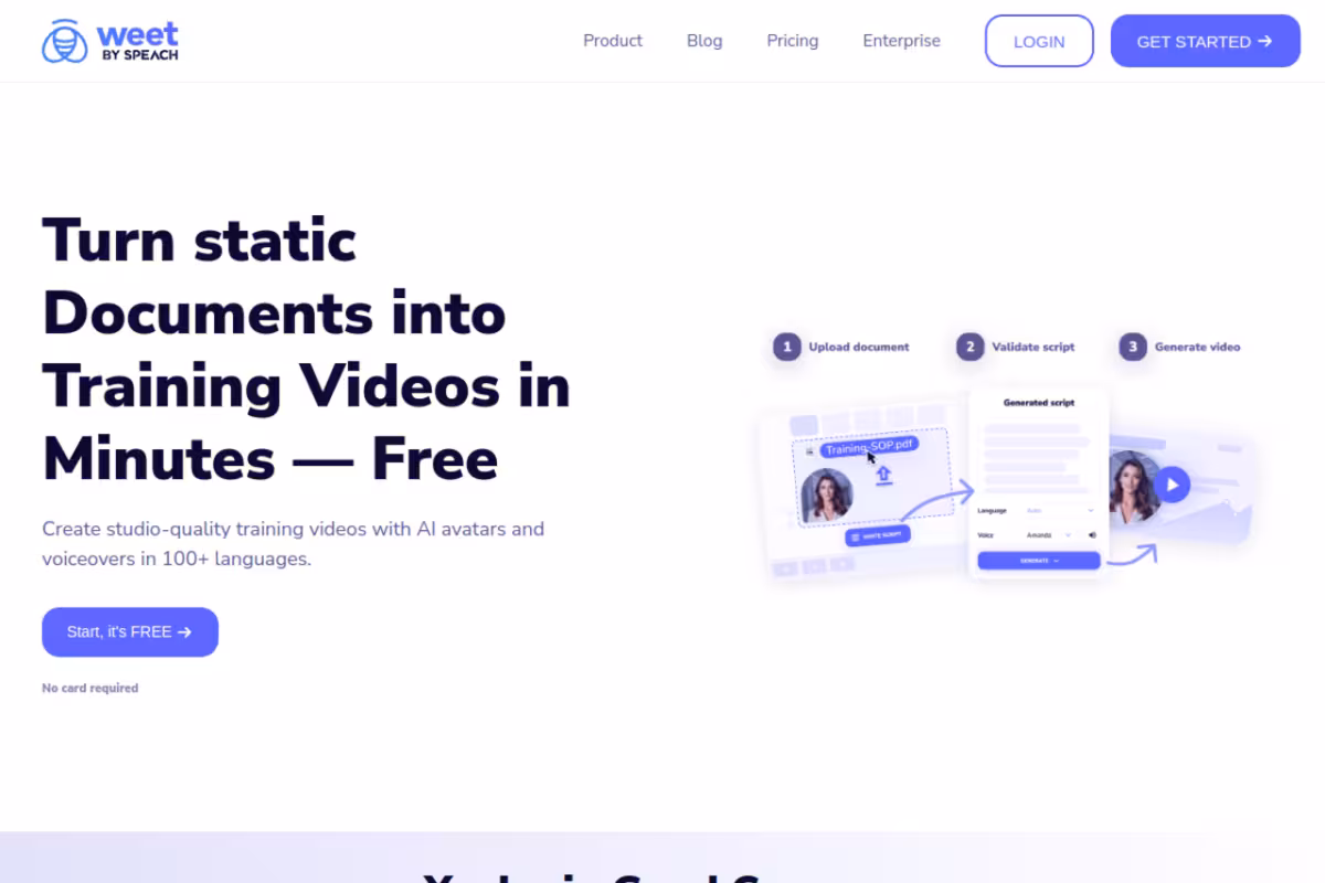 Free AI Video Generator homepage screenshot