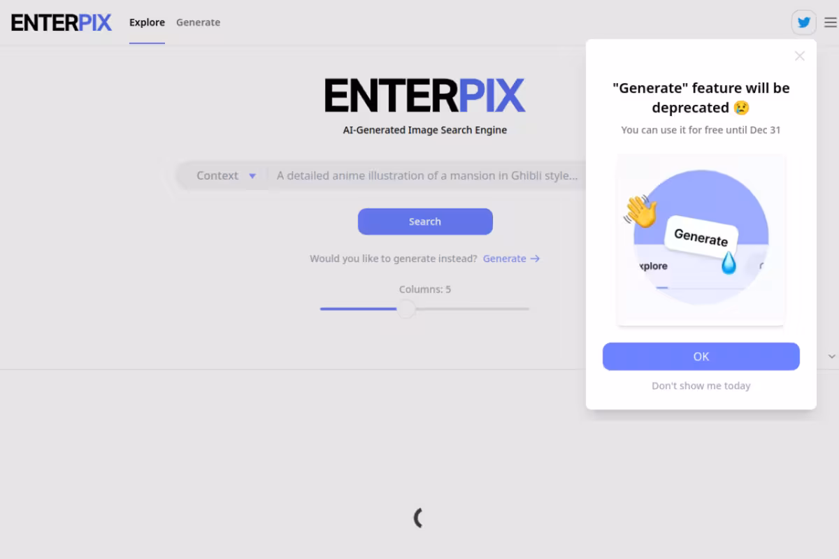 Enterpix homepage screenshot