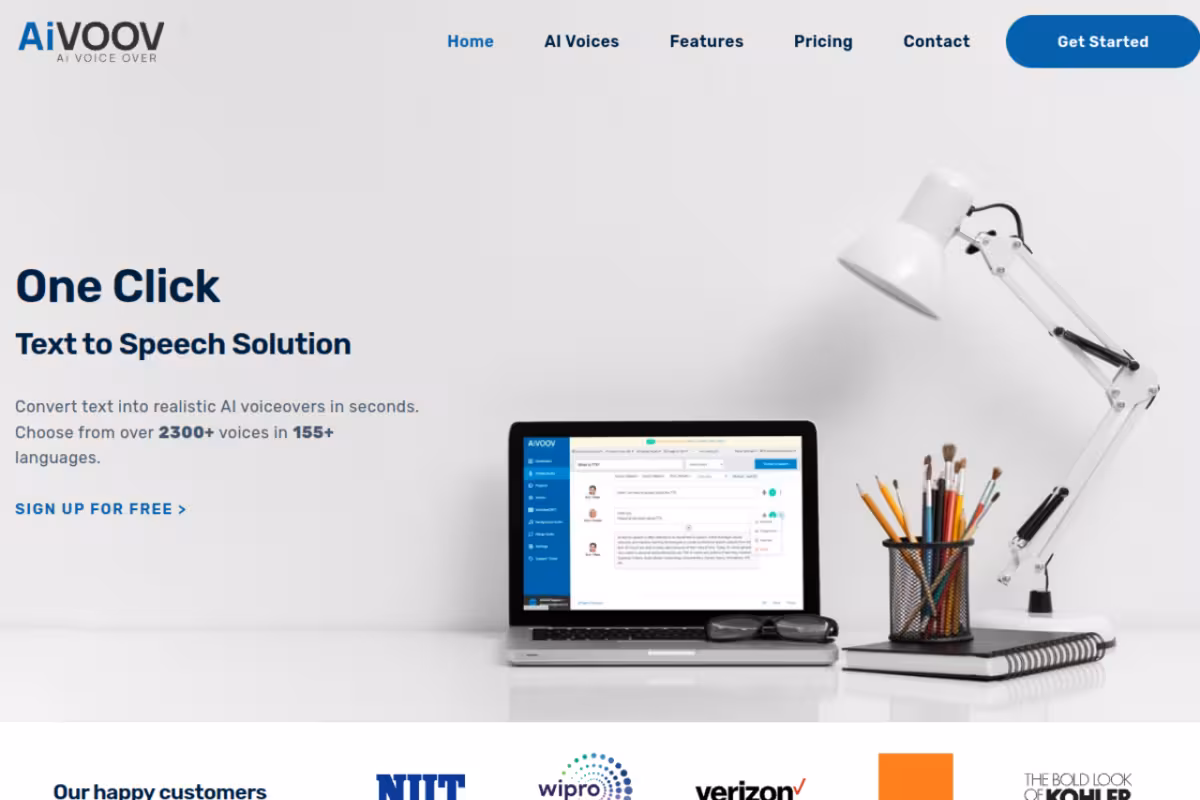 AiVOOV homepage screenshot