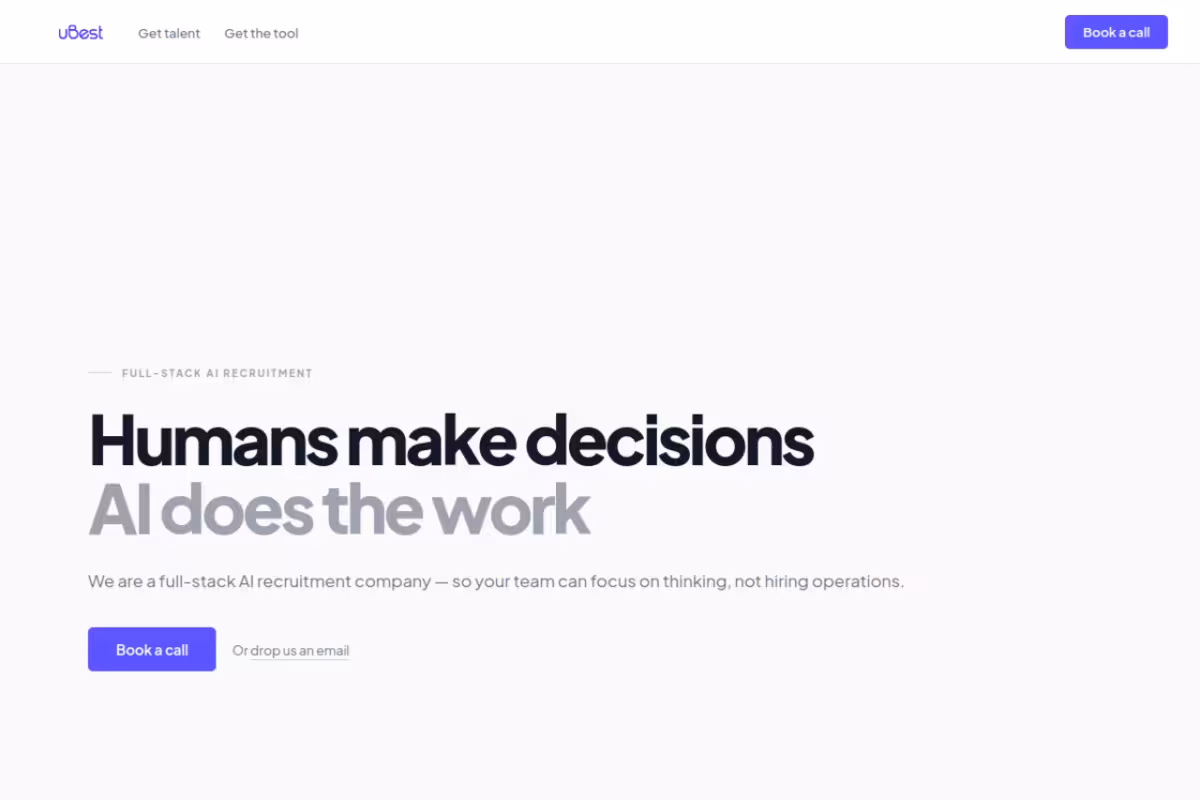 uBest homepage screenshot