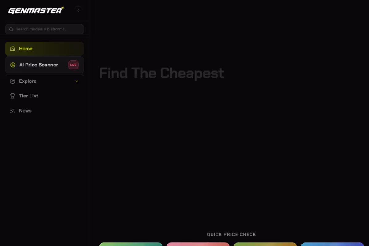 GENMASTER homepage screenshot