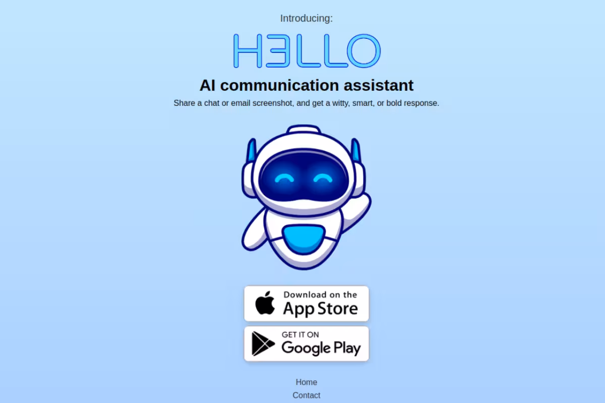 H3LLO homepage screenshot