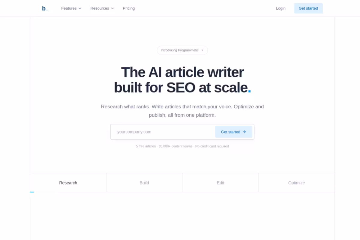 Byword homepage screenshot