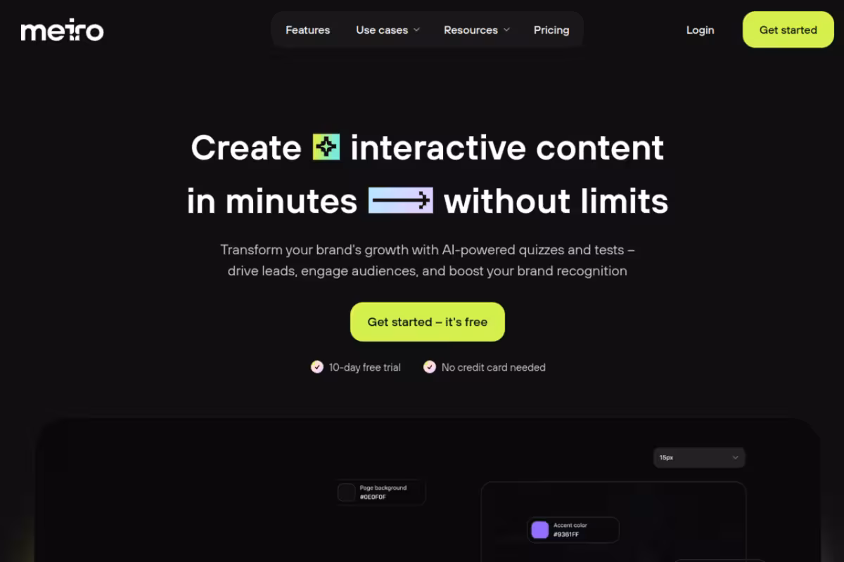 Meiro AI homepage screenshot
