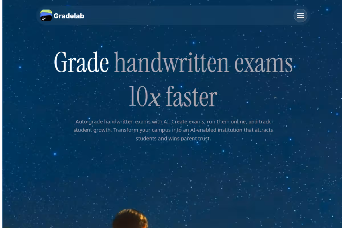 GradeLab homepage screenshot