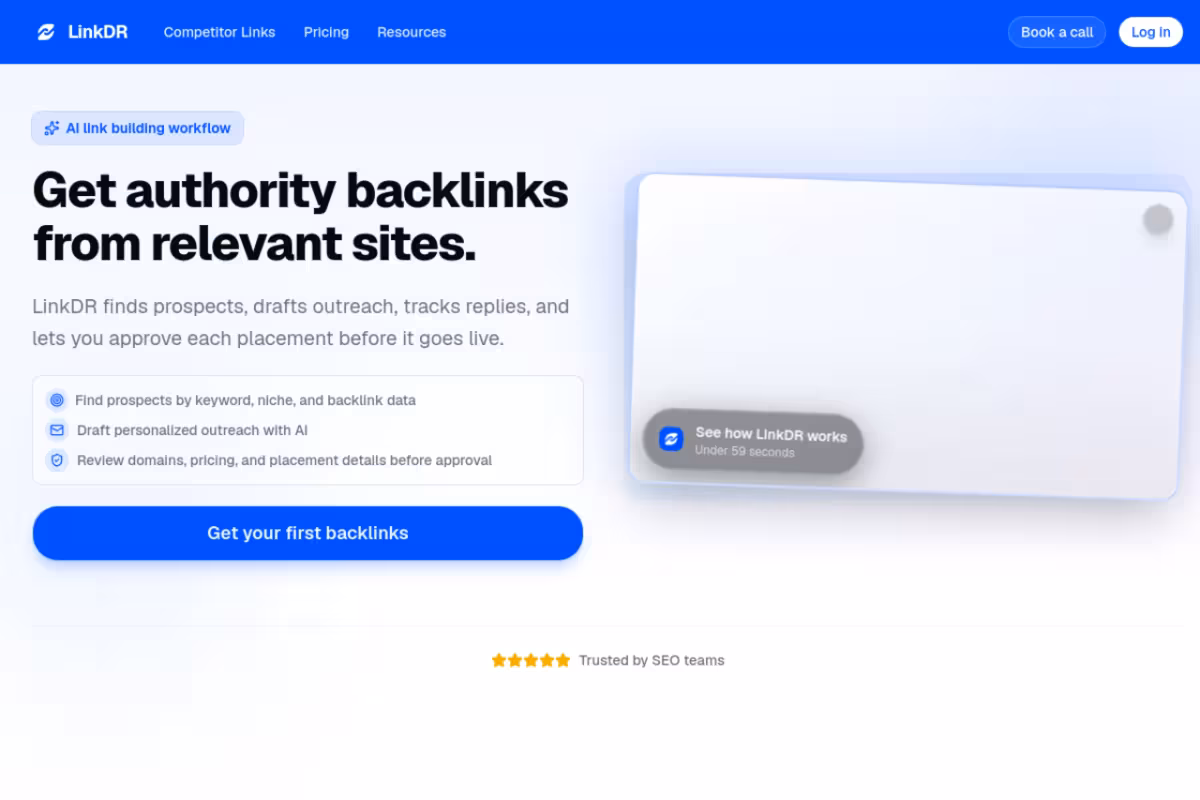 LinkDR homepage screenshot