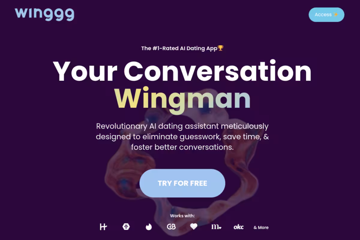 Winggg homepage screenshot