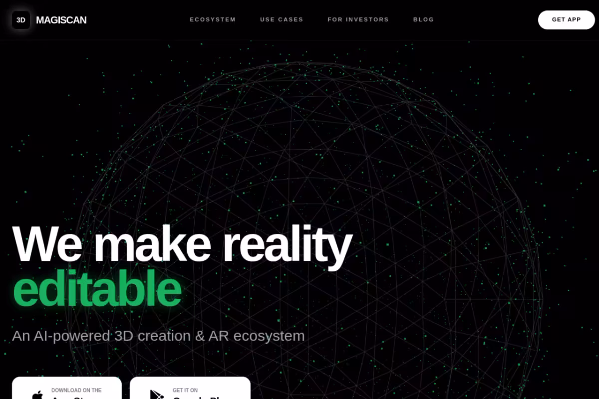 MagiScan homepage screenshot