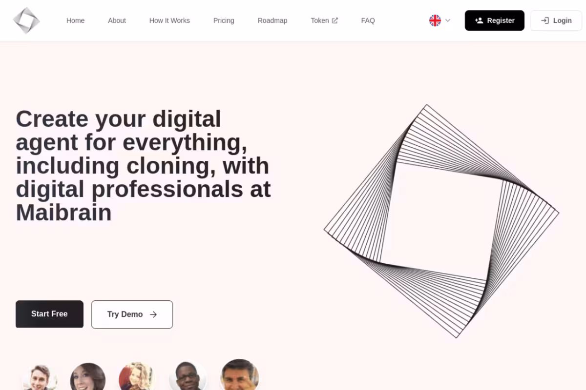Maibrain homepage screenshot