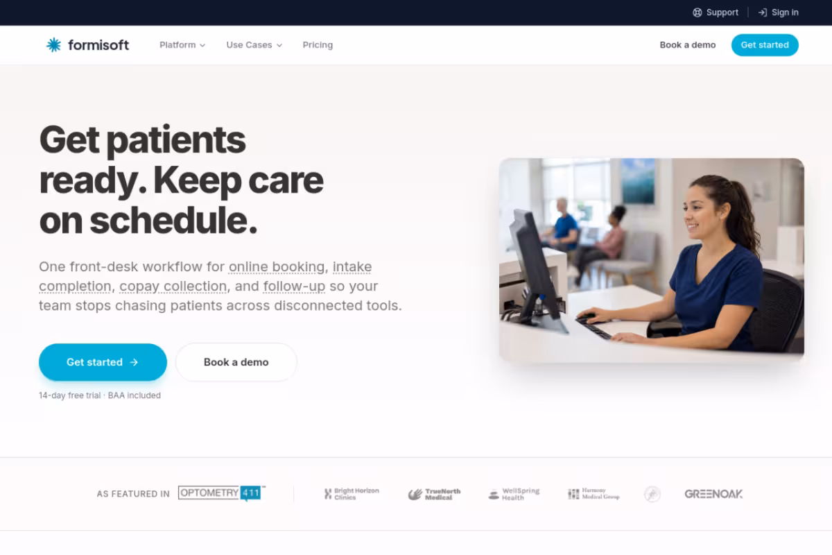 Formisoft homepage screenshot