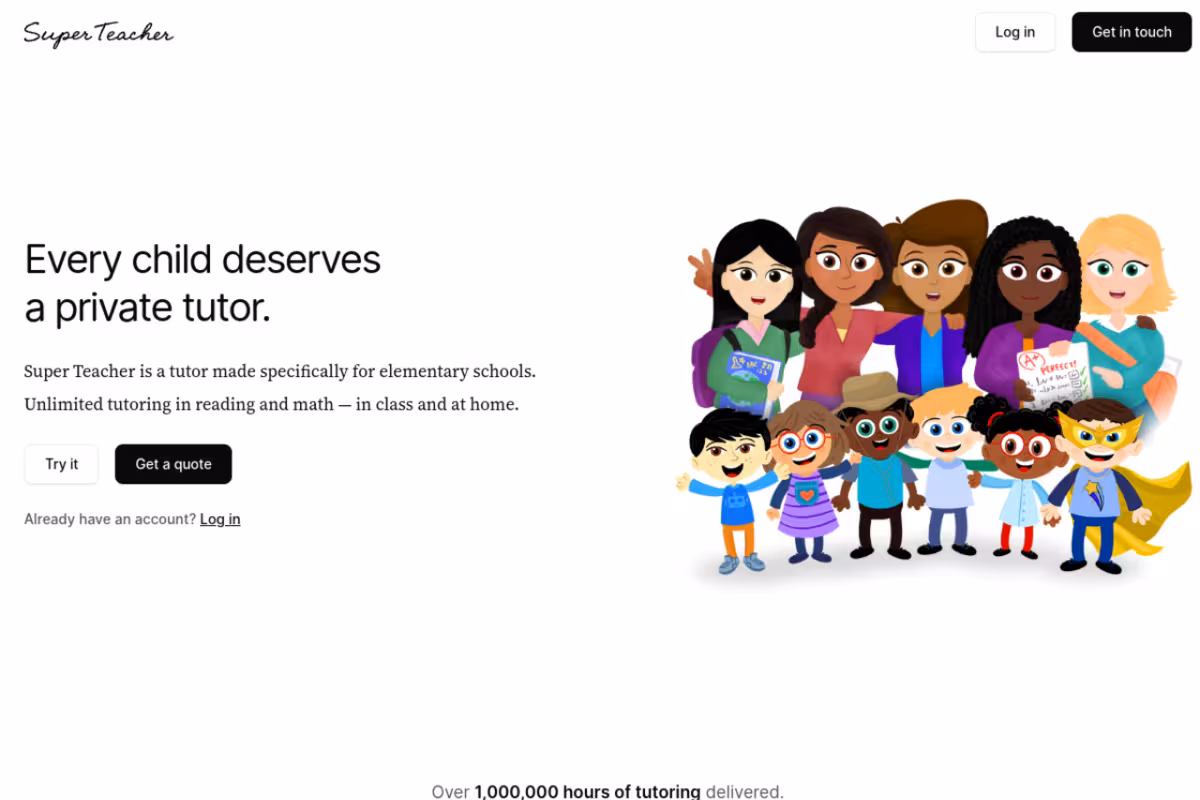 Super Teacher homepage screenshot