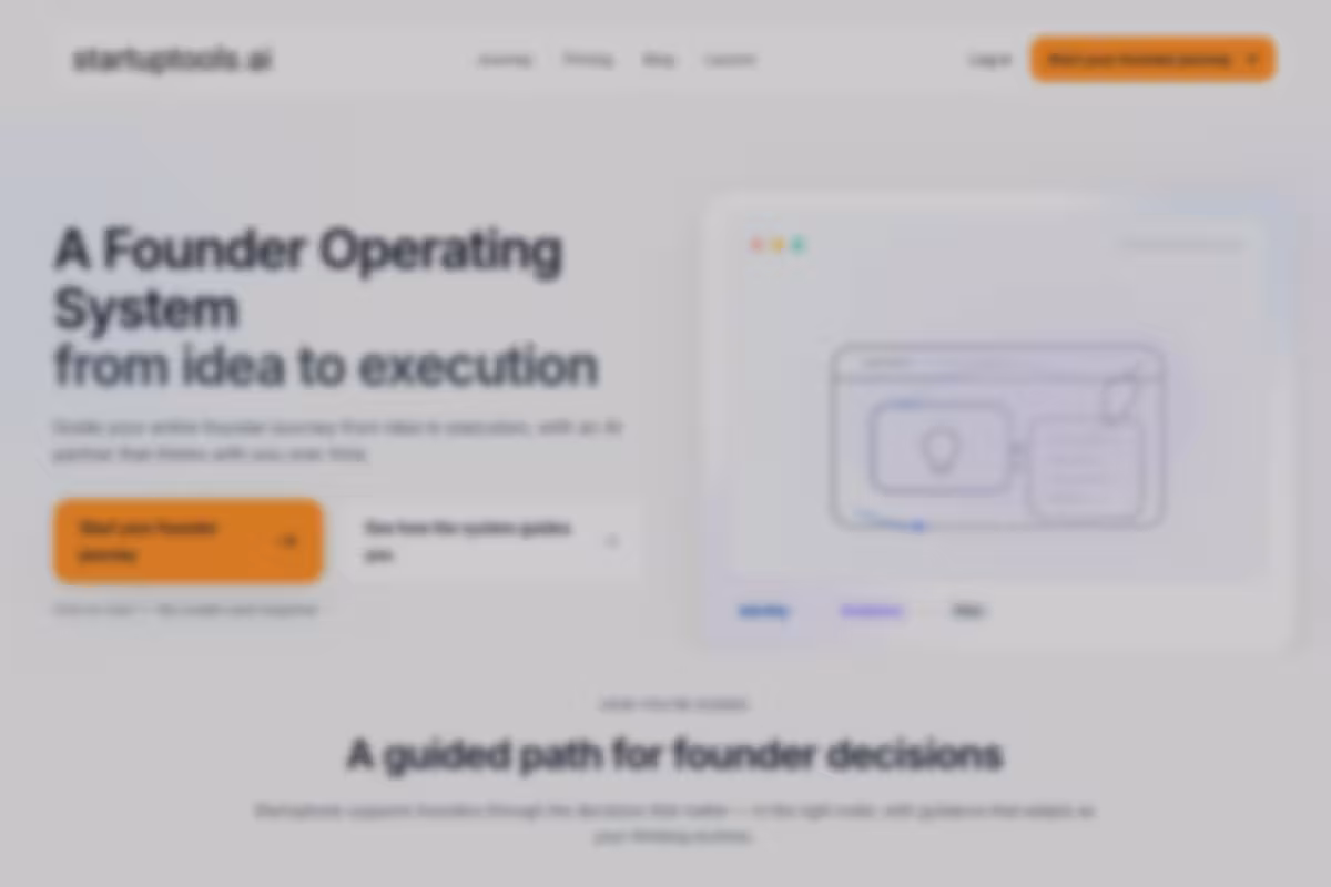 StartupTools homepage screenshot